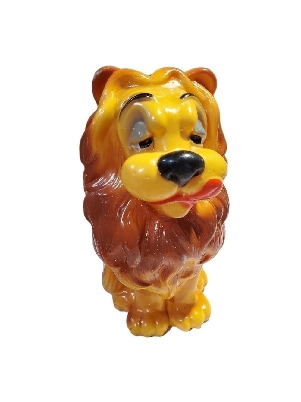 Vtg Money Lover Bank Hungry Lion 1971 N.Y. Vinyl Prod. Comp coin change piggy